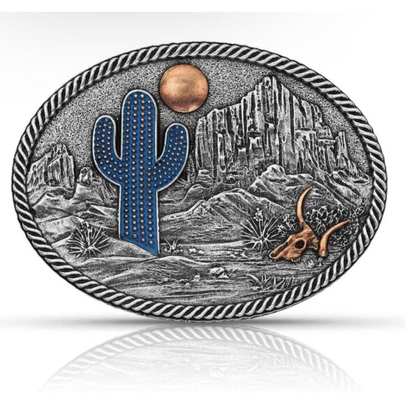 NEW Montana Silversmith Cactus Moon Belt Buckle
